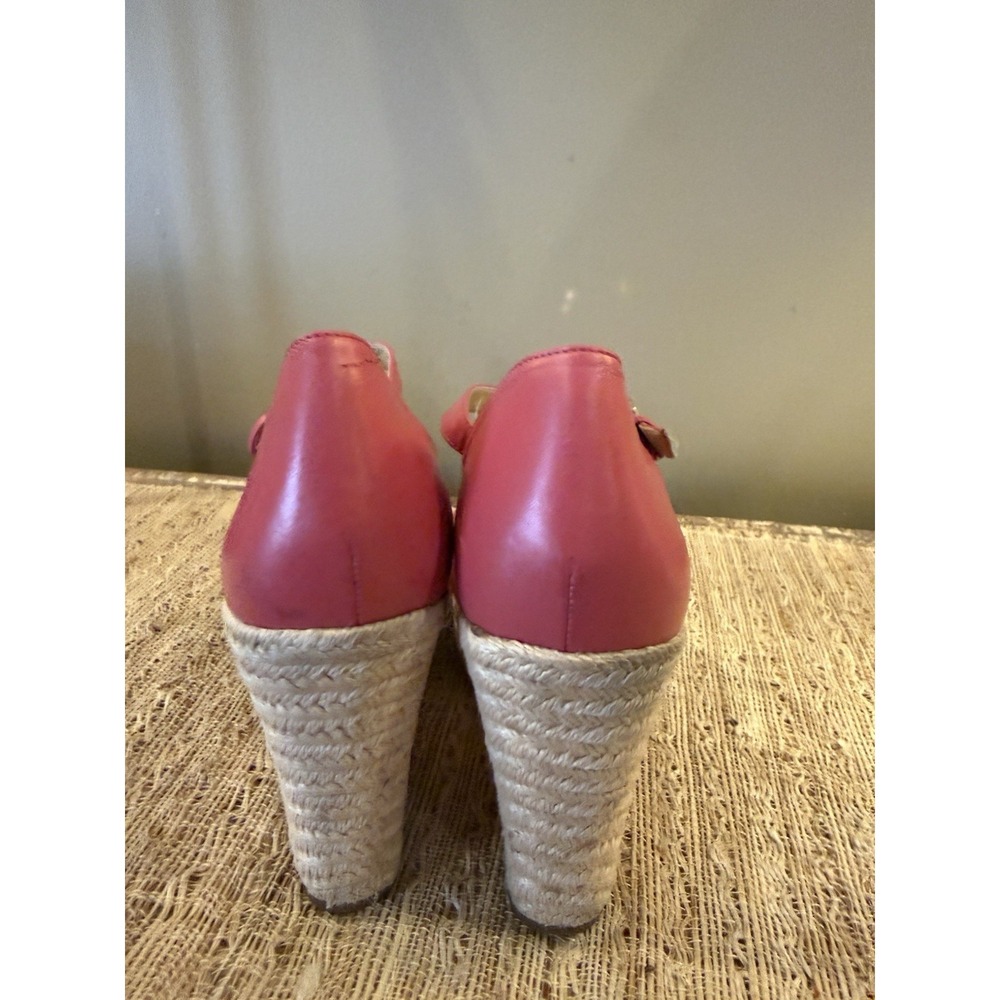 Michael Kors Heels Womens‎ 10M Flora Strappy Wedge Espadrille Coral Pink - Picture 11 of 13